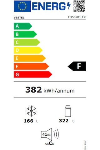 Vestel FD56201 EX 487 LT No-Frost Gardırop Tipi Buzdolabı