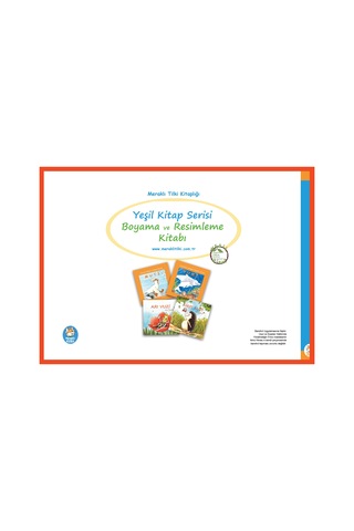 Yeşil Kitap Serisi / Okumalı Boyama - Resimleme Kitabı (Çıkartmalı) 5+ Yaş