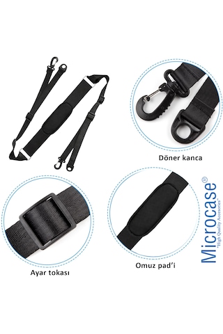 Microcase Ayarlanabilir Scooter Taşıma Askılığı Al5532 Siyah