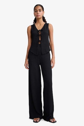 Defacto Wide Leg Geniş Bol Paça Bürümcük Pantolon D3570ax25aubk81 Siyah