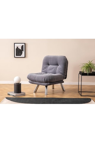 Pafu Hippo Yataklı Tekli Koltuk - Gri Gri