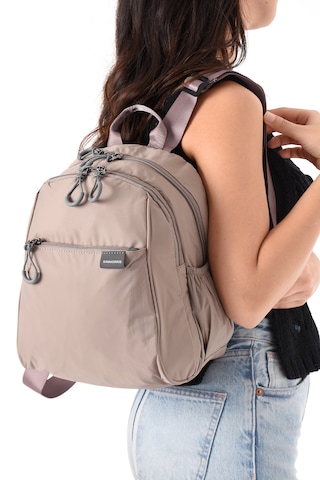 Özer-6009 Sanmorris Unisex Suya Dayanıklı Çok Gözlü Sırt Çantası Bej - Kum