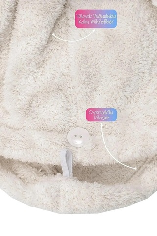 Alastor Saç Havlusu Kalın Mikrofiber Havlu Bej Renginde Bej