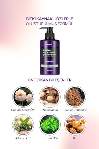 Kundal Honey& Macadamia Protein Treatment White Musk 500 ML