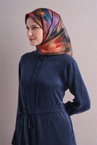 Armine Twill İpek Eşarp Çok Renkli