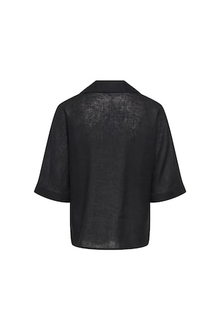 Only Onlyonlbruxelles Ss Linen Bl Kadın Keten Gömlek 15314215 Siyah
