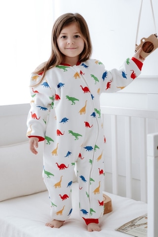 Lilabio Kız Erkek Çocuk %100 Pamuk 1.5 Tog Desenli Uyku Tulumu Dinozor Çok Renkli