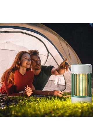 Aubyhe Usb Şarjlı Led Kovucu, İki Modlu, Uv Işık Ve Fotokatalitik Reaksiyonlu, Ev Ve Dış Mekan İçin Sessiz Komar Öldürücü Lambası Yeşil