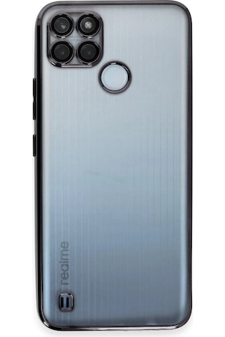 Newface - 809 - Realme C25y Kılıf Razer Lensli Silikon - Csmo-tex - - Siyah Sıyah