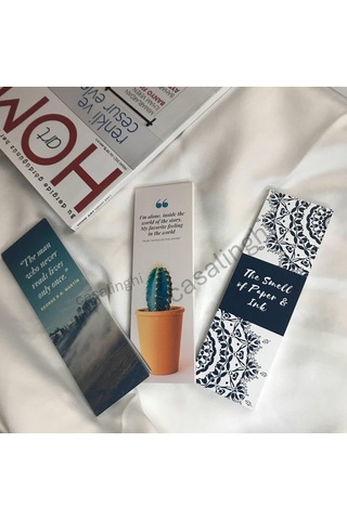 Lexroo Çift Taraflı Karışık Kitap Ayracı İngilizce Yazılı Bookmark Renkli Hediyelik Okul - 3 Adet