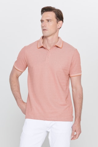 AC&Co / Altınyıldız Classics Erkek Kıremıt-Nar Cıcegı-Mor Çekmeyen Pamuklu Kumaş Slim Fit Dar Kesim 3 'Lü Kıvrılmaz Polo Yaka Tişört Çok Renkli