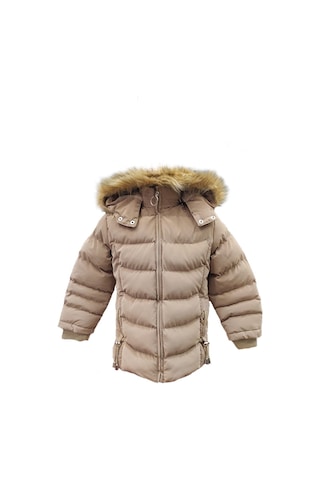 Life For Moda Kız Çocuk İçi Peluş Astarlı Çıkarılabilir Kapüşonlu Su Geçirmez Mont Kaban 3021 Vizon