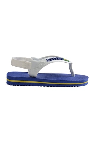 Havaianas Baby Brasıl Logo Iı Erkek Bebek Parmak Arası Sandalet 4140577 2711 Mavi