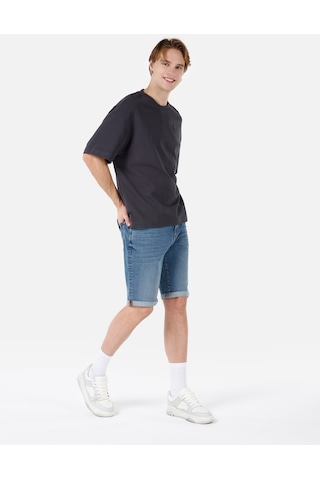 Colin's Colins Normal Kesim Düşük Bel Düz Paça Erkek Jean Şort Cl1068547 Cl1068547 Q1.V1 Dn05019 Mavi