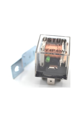 Mini Röle Şeffaf 12v 40a 4p Ledli 4 Fişli Universal Rl140