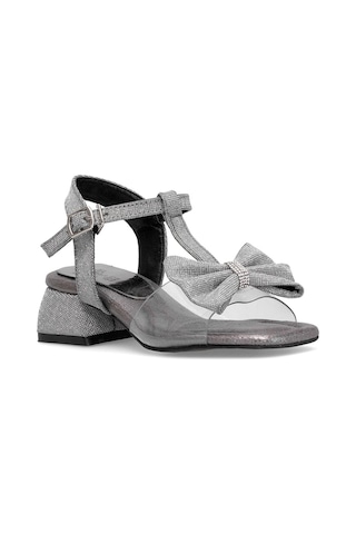 Elit Ask-f-42-25y Filet Kız Çocuk Abiye Ayakkabı Platin Platin