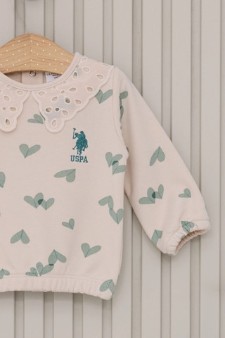U.S. Polo Assn. Kız Bebek Uzun Kol 2lı Takım - Açık Bej Açık Bej