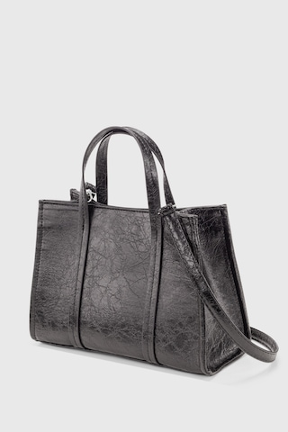Housebags Siyah Deri Görünümlü Çift Askılı Tote Bag 253 Siyah