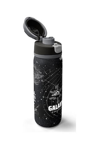 Coral High Siyah Galaxy Desenli Pipetli Ve Direkt İçim Çelik Termos 800 Ml 38533 Siyah