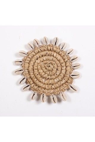 Shell Rafya Bardak Altlığı 13cm Dekor