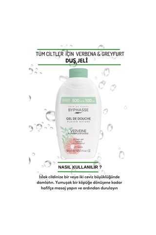 Byphasse Plaisir Natura Verbena & Greyfurt Duş Jeli 600 ML