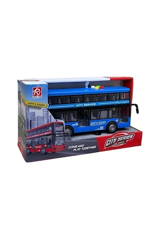 2 Katlı 27 Cm Sesli Işıklı Otobüs 1147 Kırmızı