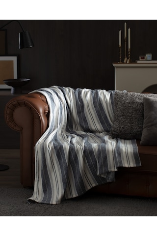 Madame Coco Nanny Tv Battaniye - Gri/indigo Gri