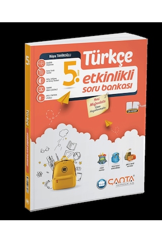 Çanta Yayınları 5.sınıf Türkçe Etkinlikli Kazanım Soru Bankası Çanta Yayınları 5.sınıf Türkçe Etkinlikli Kazanım Soru Bankası