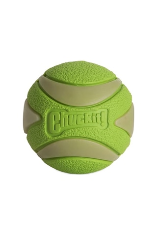 Chuckit Max Glow Squeaker Gece Parlayan Sesli Köpek Oyun Topu - Yüksek Zıplama Gücü, Doğal Kauçuk, Suda Batmaz