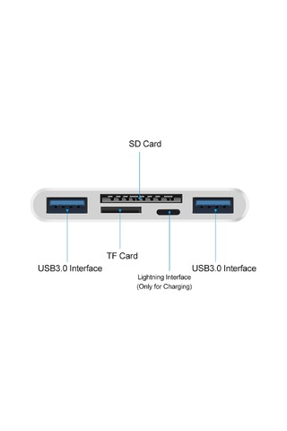 Usb 3.0 Type C Lightning To Sd Tf Otg Kart Okuyucu Çevirici