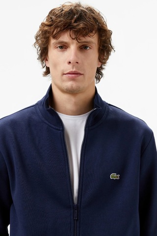 Lacoste Men's Regular Fit Full Zip Sweatshirt Erkek Tam Fermuar Organik Pamuk Sweatshirt Lacivert