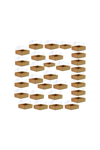 Kraft Renkli Asetat Kutu 8x8x3 Cm 500 Adet Diğer