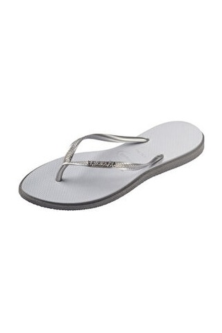 Crocs Havaianas Slim Point Kadın Plaj Terliği 4149584 Gümüş