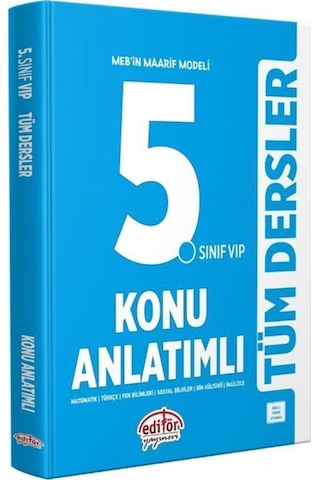Editör 5.sınıf Vip Tüm Dersler Konu Anlatımlı