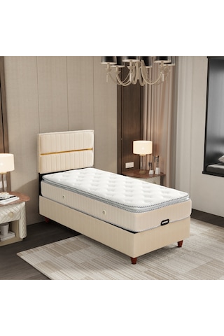 Tek Kişilik Stil Elite Pedli Yatak Baza Başlık Seti 3 Ü Bir Arada Konuma Özel Teslimat 90 x 190 CM