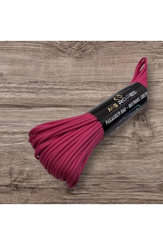 Polyester Paracord İp 660 Lb 4 Mm Fuşya 30 Metre