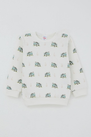 Breeze Erkek Bebek Pijama Takımı Omuzdan Patlı Macera Temalı Küçük Kaşif 4 Ay-1 Yaş, Ekru Ekru