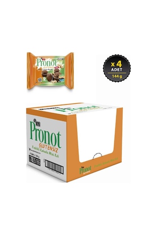 Pronot Glutensiz Fındıklı Ve Kakaolu Mini Kek 144 G X 4 Adet