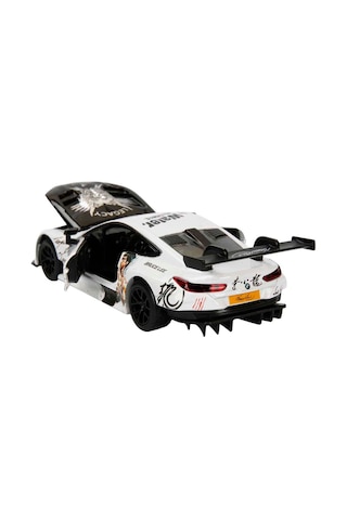 1:32 Sesli Ve Işıklı Rmz Hobby Bruce Lee Serisi Die Cast Çek Bırak Model Araba - Beyaz Bmw M8 Gte Be