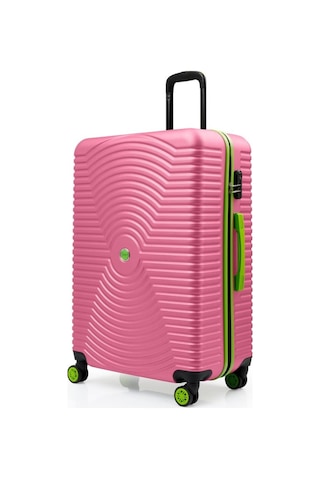 Büyük Boy Valiz 4x2 Teker Pembe 1169