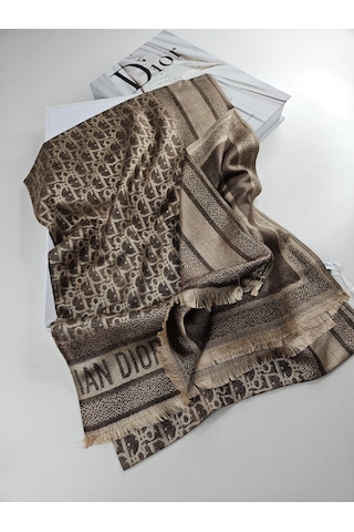 Miorel Scarfs Yeni Sezon Cd Kaşmir İpek Şal 4 Mevsim Fular Silk Scarfs Shawl Hijab Kahverengi