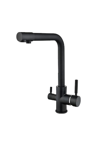 Mintev Arıtmalı Mutfak Eviye Bataryası Elit Musluk Eviye Siyah