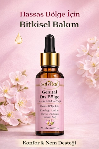 Safvital Genital Dış Bölge Konfor & Bakım Yağı İntim Bakım 20 ML
