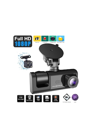 Springsun 1080p Dvr Araç Kamerası Ön Ve Arka Kameralar Araç Kamerası 2 Inç Ekran Araç Kamerası Gece Görüş Halka Kaydını
