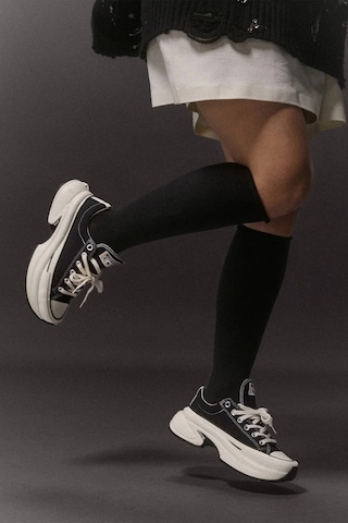 Converse Kalın Tabanlı Sneaker Ayakkabı Kadın Ayakkabı A18465c 001 Siyah-beyaz SİYAH-BEYAZ