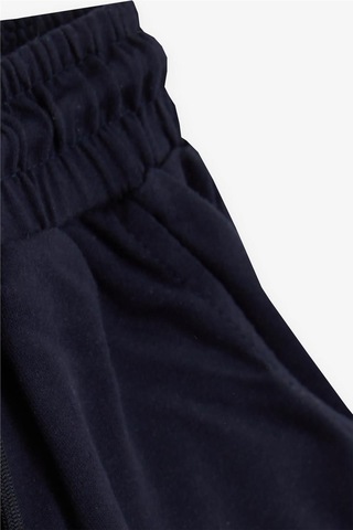Breeze Girls & Boys Erkek Çocuk Şort Yazı Baskılı Bağcıklı Cepli Beli Lastikli 8-14 Yaş, Lacivert