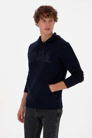 U.S. Polo Assn. Erkek Regular Fit Kapüşonlu Lacivert Basic Sweatshirt 50315663-VR033