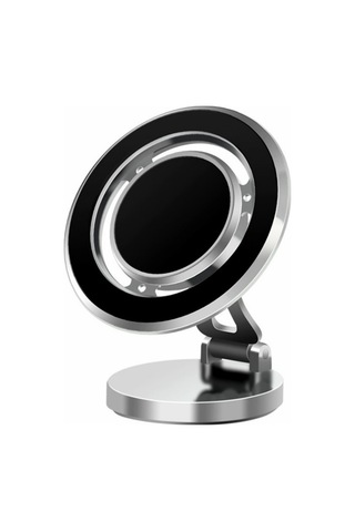 G168 Dönebilen Cep Telefonu Standı Araba Gösterge Paneli Ön Cam Manyetik Telefon Tutucu Gümüş