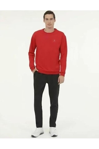 Lumberjack 4w Mb Sn75 C Neck Sw 4pr Erkek Sweat A101813212 Kırmızı Kırmızı