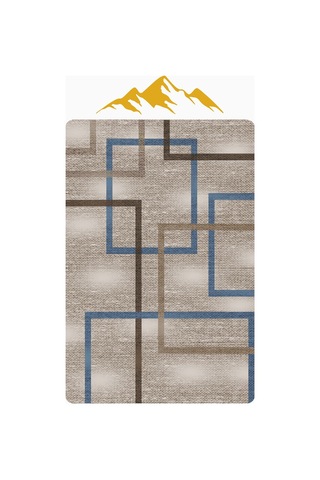 Modern Desenli Dijital Baskı Kaymaz Taban Halı H0948 Renkli